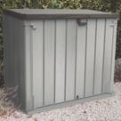 Forest  1200Ltr 5' x 2' 6" (Nominal) Plastic Garden Storage Box Taupe Grey