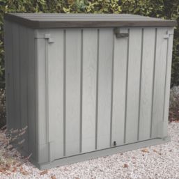 Forest  1200Ltr 5' x 2' 6" (Nominal) Plastic Garden Storage Box Taupe Grey