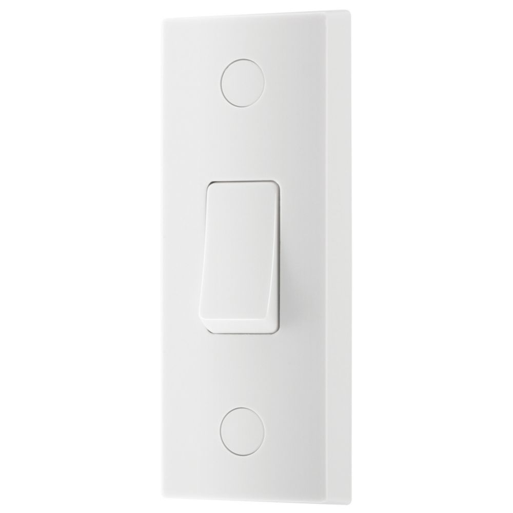 British General 900 Series 10A 10AX 1-Gang 2-Way Architrave Light Switch  White
