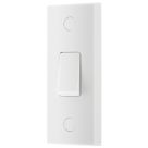 British General 900 Series 10A 10AX 1-Gang 2-Way Architrave Light Switch  White