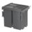 Essentials Vigote Pull-Out Bin Anthracite 92Ltr
