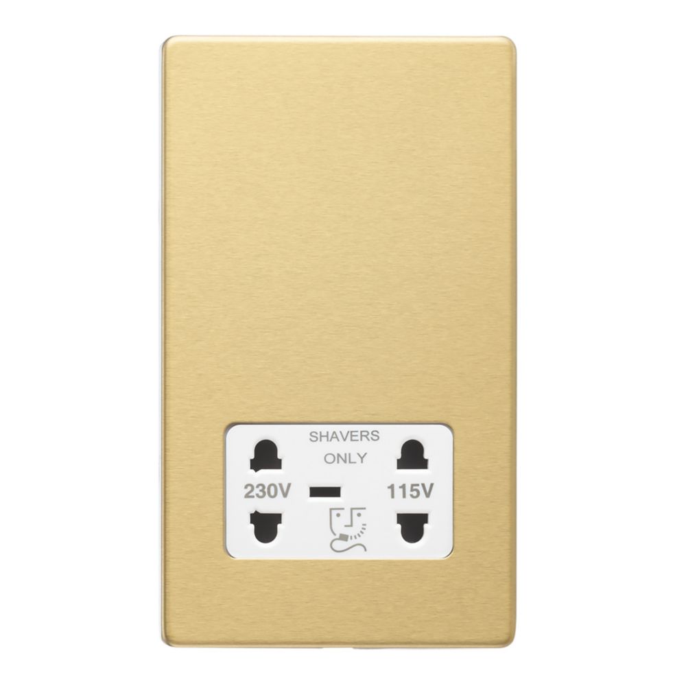 DeliciousTaylormade  FUXXONLY  ♯0002 Contactum Lyric 2-Gang Dual Voltage Shaver Socket 115 - 230V