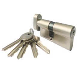 Smith & Locke  6-Pin Cylinder Thumbturn Lock 40-40 (80mm) Satin Nickel