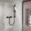 Swirl  Rear-Fed Exposed Black Thermostatic Concentric Mixer Shower