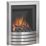 Be Modern Design Brushed Steel Rotary Control Inset Gas Manual Fire 510mm x 123mm x 605mm