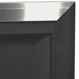 Be Modern Design Brushed Steel Rotary Control Inset Gas Manual Fire 510mm x 123mm x 605mm