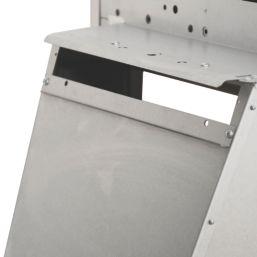 Be Modern Design Brushed Steel Rotary Control Inset Gas Manual Fire 510mm x 123mm x 605mm