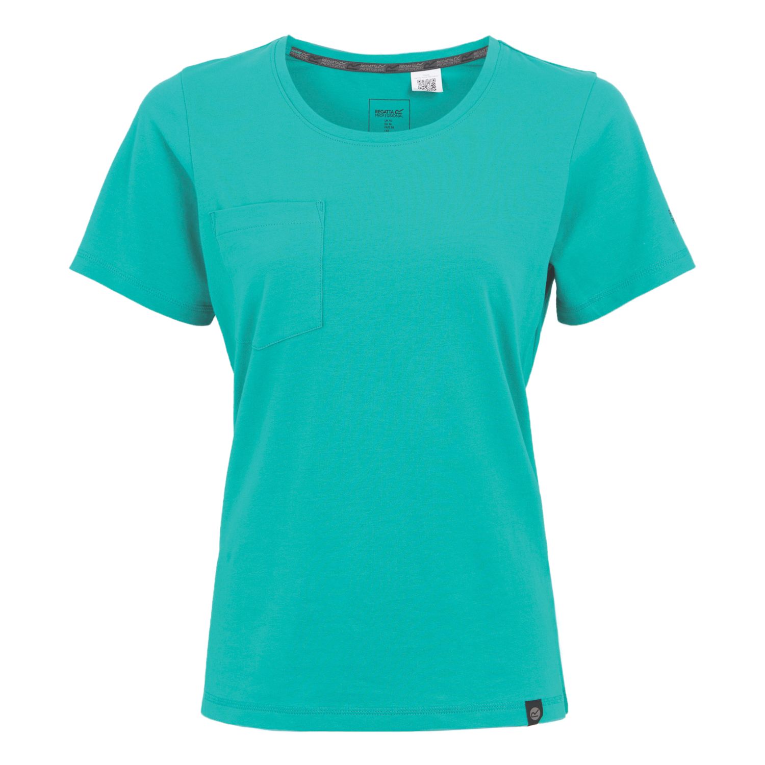 Regatta Ada Short Sleeve Womens Cotton Stretch T-Shirt Wilderness Green Size 14 (639VC)