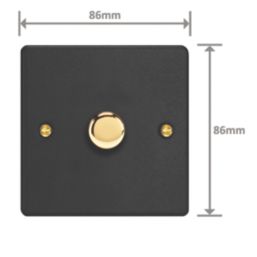 Varilight V-Pro 1-Gang 2-Way LED Dimmer Switch  Matt Black