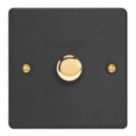 Varilight V-Pro 1-Gang 2-Way LED Dimmer Switch  Matt Black