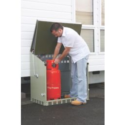 Trimetals DD Sentinel 3' 6" x 2' (Nominal) Metal Gas Cylinder Storage Olive/Moorland Green