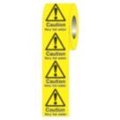 "Caution Very Hot Water" Adhesive Labels 50mm x 50mm