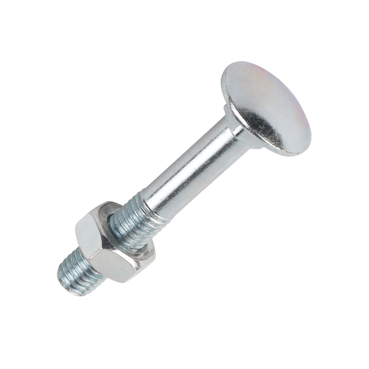 Easyfix General Purpose Threaded Coach Bolts Carbon Steel Bright Zinc-Plated M12 x 130mm 25 Pack (64056)