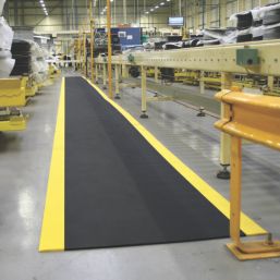 COBA  Anti-Fatigue Floor Mat Black/Yellow 3m x 0.9m x 9.5mm
