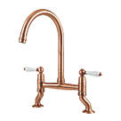 Clearwater Elegance Dual-Lever Mixer Tap Brushed Copper PVD