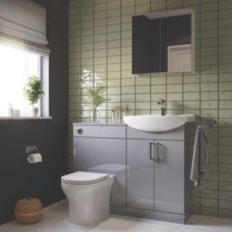 Bathroom furniture and equipment isolated objects bath and toilet