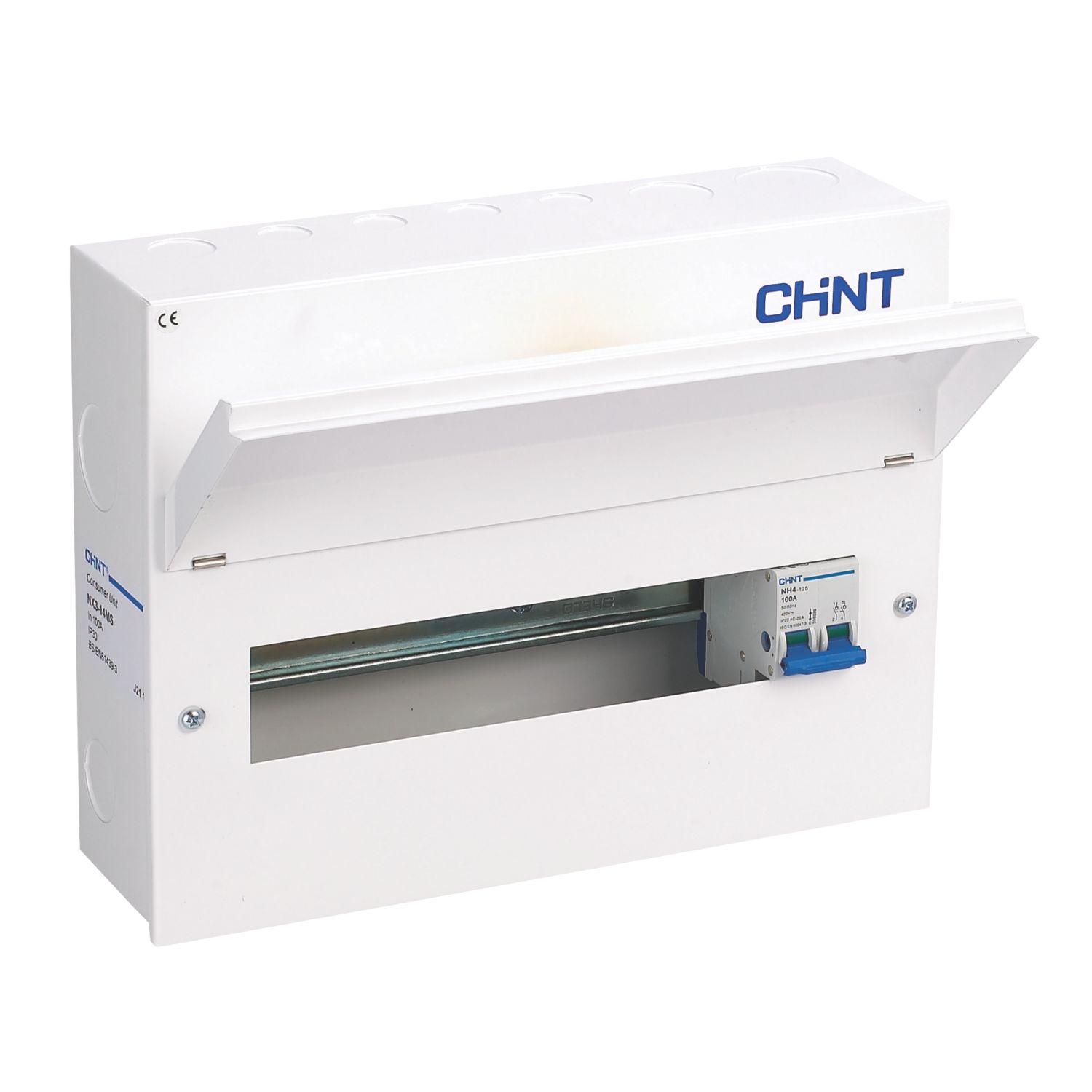 Chint NX3-14MS 14-Module 12-Way Part-Populated Main Switch Consumer Unit (640FT)