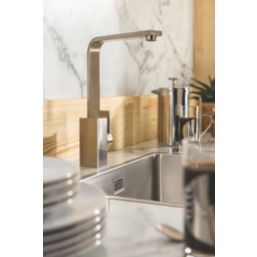 Streame by Abode Pixell Quad Single Lever Mono Mixer Kitchen Tap Brushed Nickel