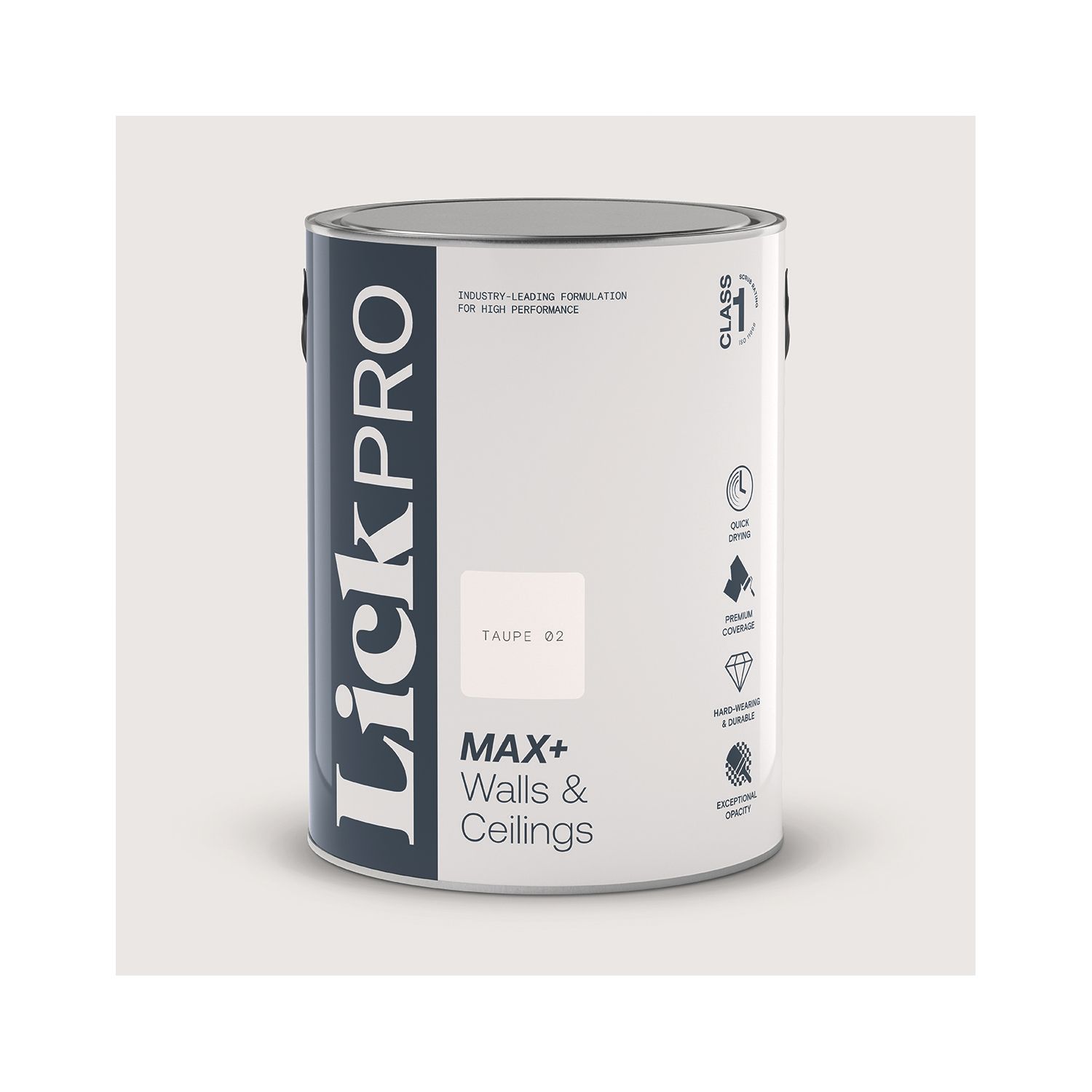 LickPro Max+ 5Ltr Taupe 02 Matt Emulsion Paint (640JY)