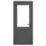 Crystal  1-Panel 1-Clear Light Left-Handed Anthracite Grey uPVC Back Door 2090mm x 890mm