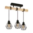 Eglo Townshend 5 3-Light Ceiling Light Black/Brown