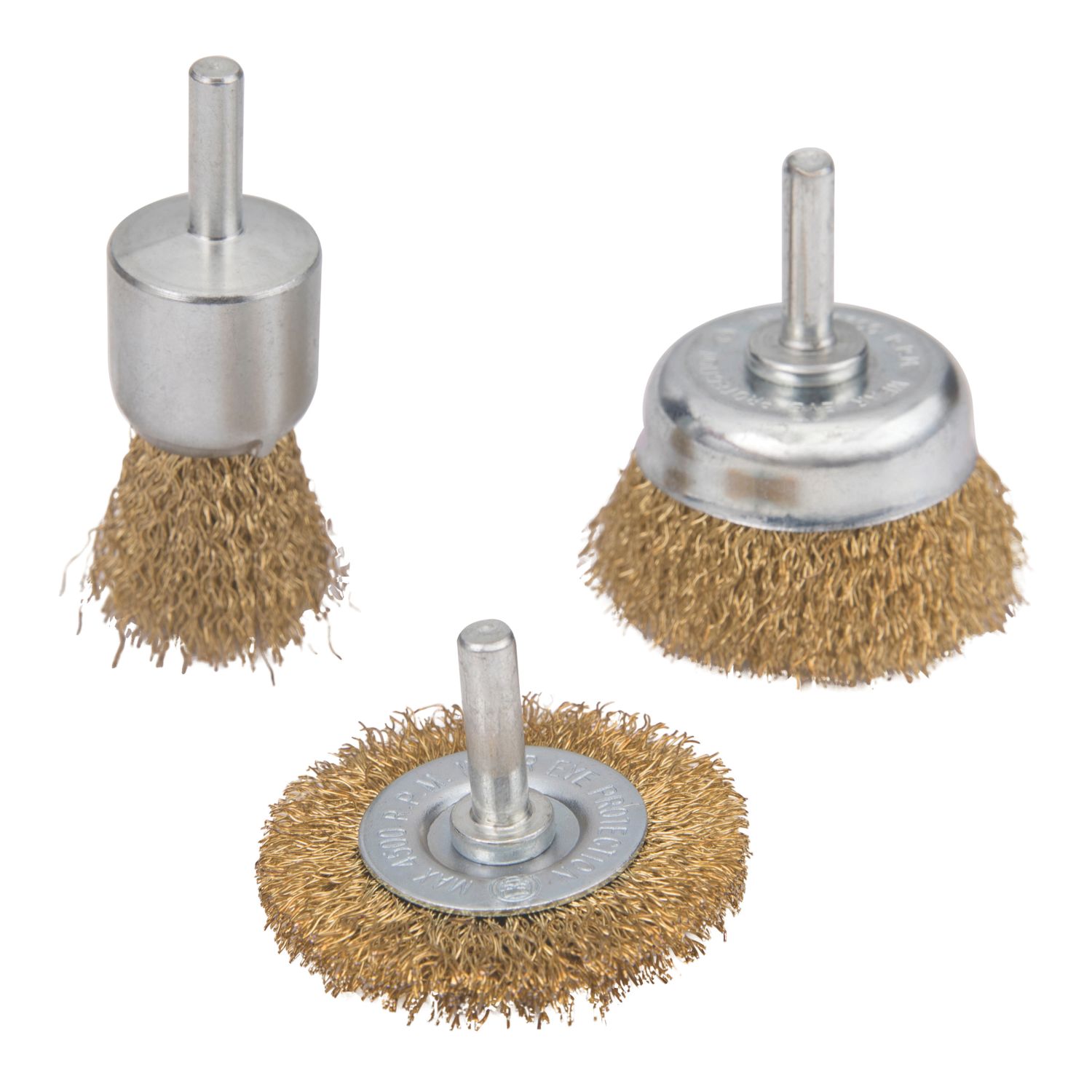Titan Straight Shank Wire Brushes 3 Piece Set (640PT)