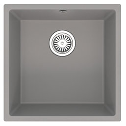 ETAL Comite 1 Bowl Composite Kitchen Sink Matt Grey 440mm x 440mm