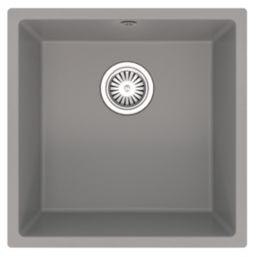 ETAL Comite 1 Bowl Composite Kitchen Sink Matt Grey 440mm x 440mm