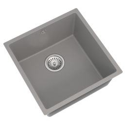 ETAL Comite 1 Bowl Composite Kitchen Sink Matt Grey 440mm x 440mm
