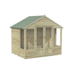 Forest Oakley 8' x 6' (Nominal) Apex Timber Summerhouse with Base & Assembly