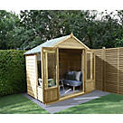 Forest Oakley 8' x 6' (Nominal) Apex Timber Summerhouse with Base & Assembly