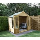 Forest Oakley 8' x 6' (Nominal) Apex Timber Summerhouse with Base & Assembly