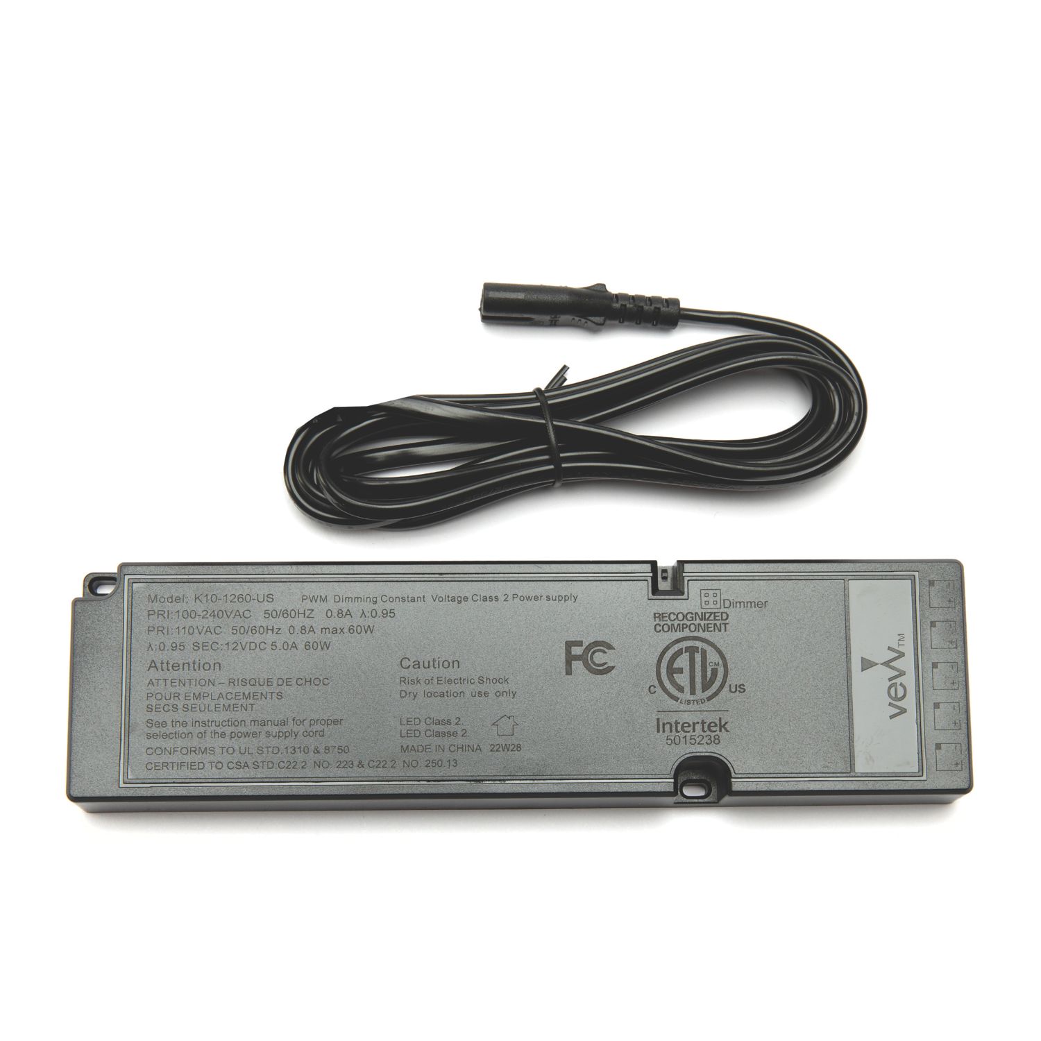 VEW 12V Constant Voltage LED Driver 60W (640TW)