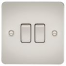 Knightsbridge  10AX 2-Gang 2-Way Light Switch  Pearl