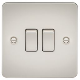 Knightsbridge  10AX 2-Gang 2-Way Light Switch  Pearl