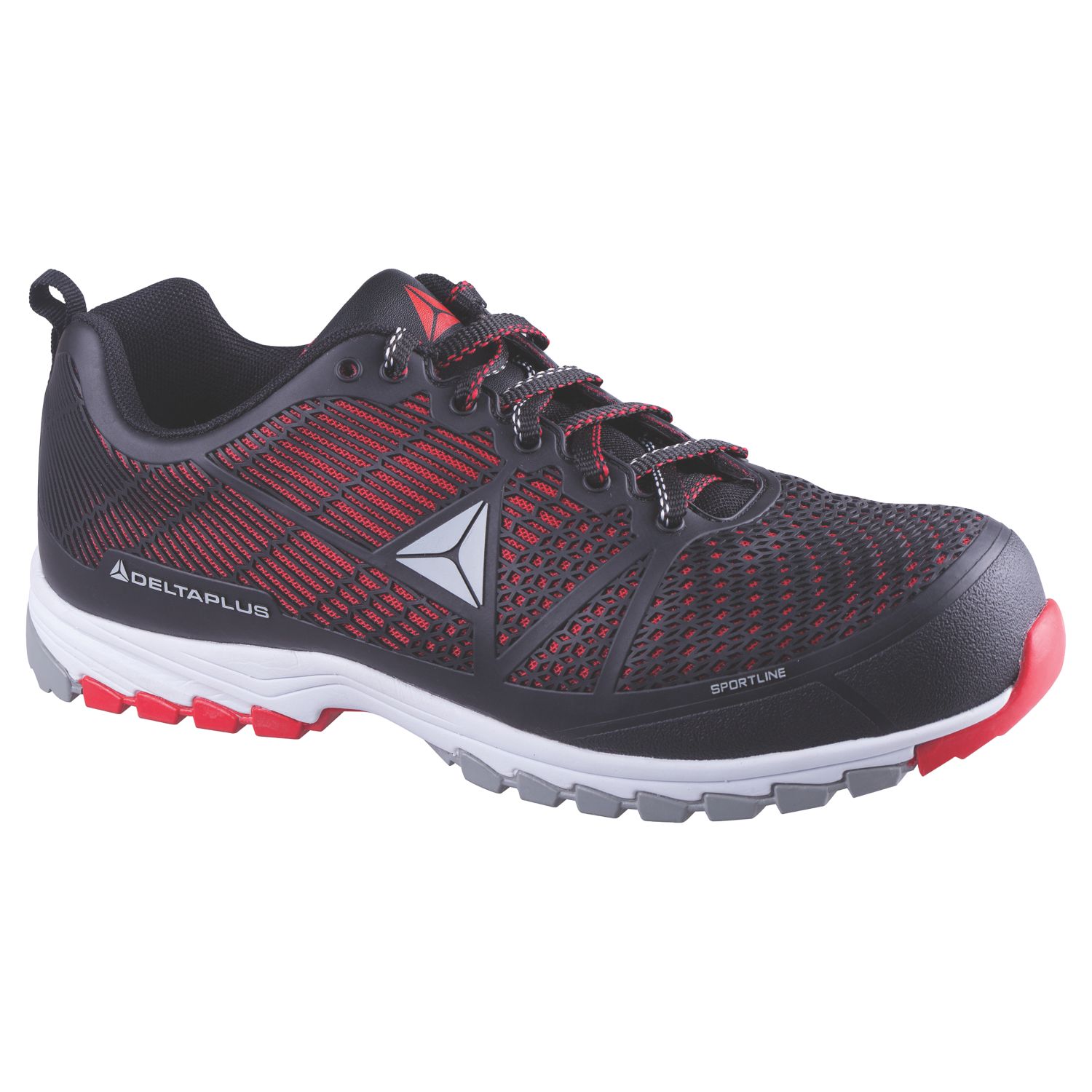 Delta Plus Sportline Size 11 Black/Red Safety Trainers (6410X)