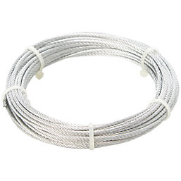 Diall Wire Rope Silver 5mm x 10m