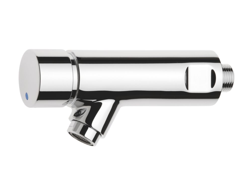 AqualineS SelfClosing Bib Hot Water Bathroom Tap Chrome Screwfix