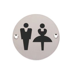 Essentials  Unisex Toilet Sign 76mm