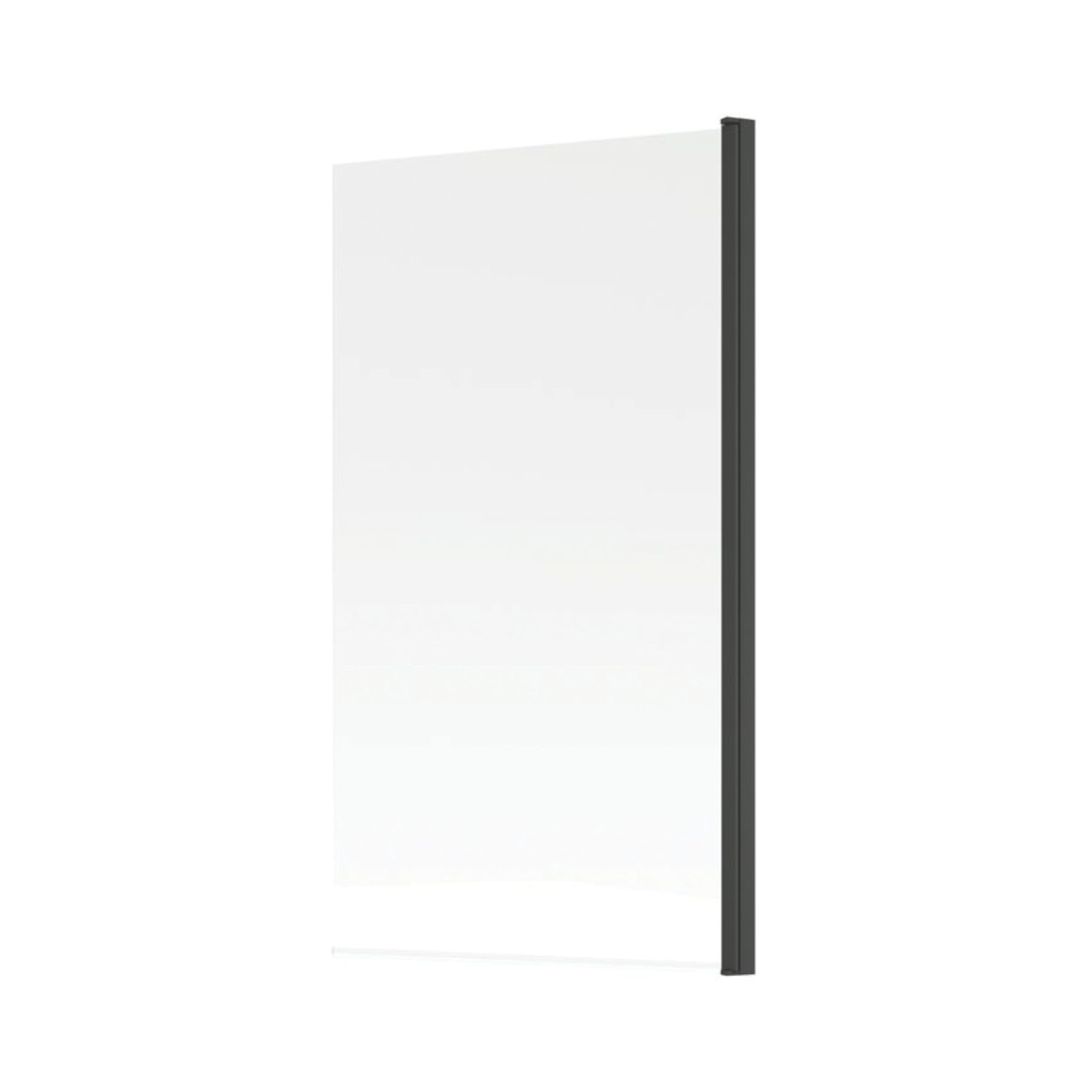 Semi-Framed Matt Black Bath Screen Reversible 800mm x 1400mm (641AA)