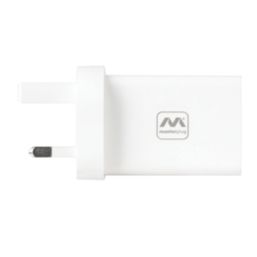 Masterplug 3-Outlet Type A & C Plug-In USB Charger White 5A