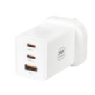 Masterplug 3-Outlet Type A & C Plug-In USB Charger White 5A