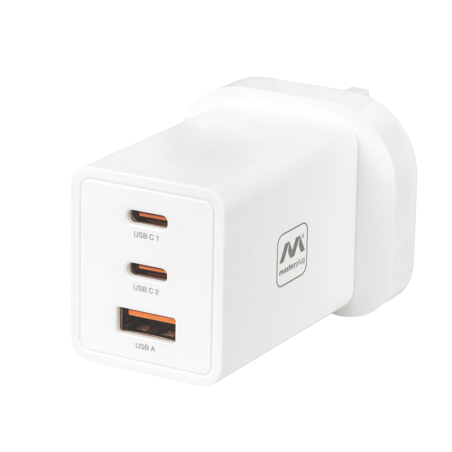 Masterplug 3-Outlet Type A & C Plug-In USB Charger White 5A (641EE)