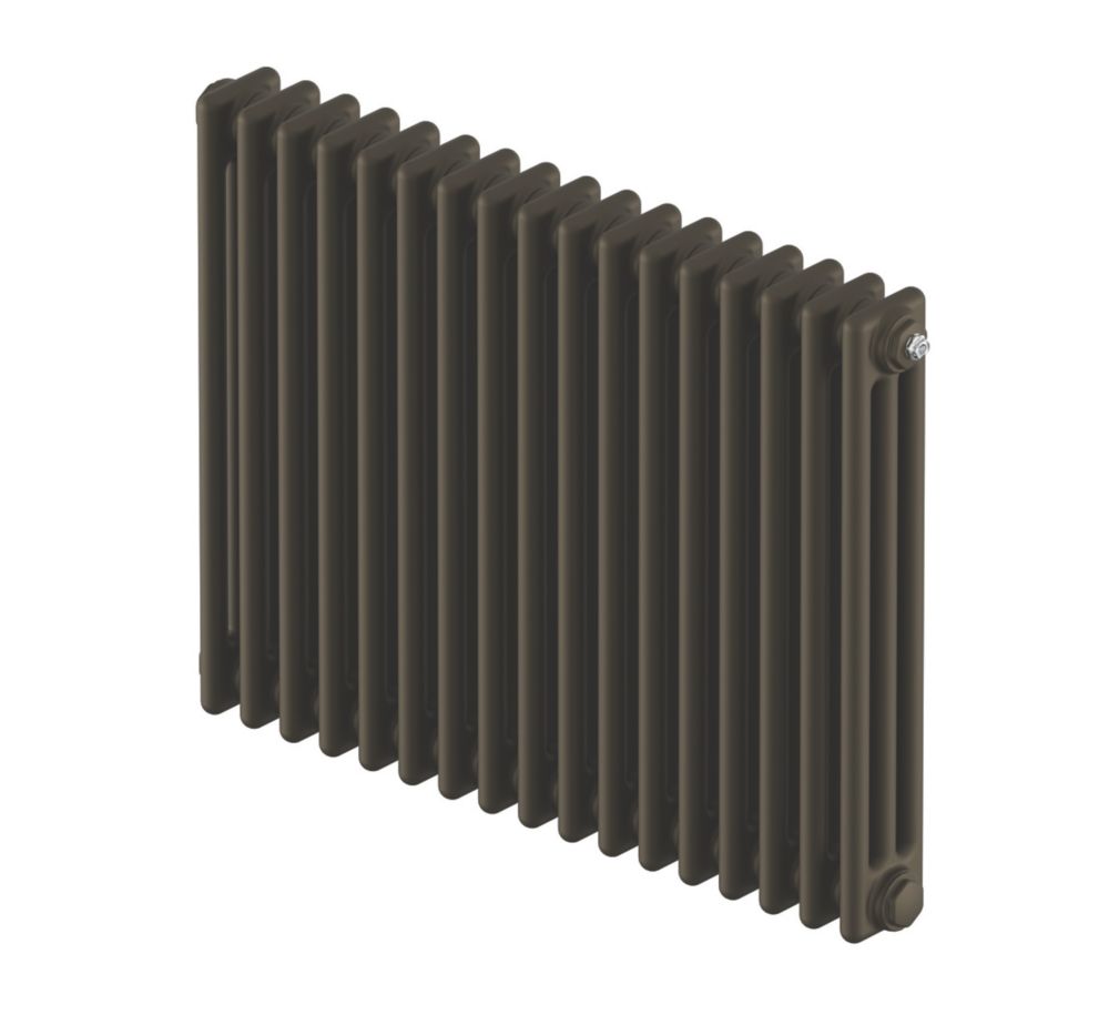 Acova 600mm x 812mm 3532BTU Bronze Horizontal 3 Column Radiator Screwfix
