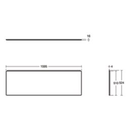 Ideal Standard Unilux Front Bath Panel 1600mm White
