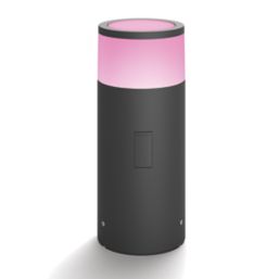 Philips Hue Calla 252mm Outdoor LED White & Colour Ambiance Smart Pedestal Light Chrome 8W 600lm