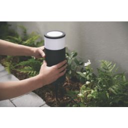 Philips Hue Calla 252mm Outdoor LED White & Colour Ambiance Smart Pedestal Light Chrome 8W 600lm