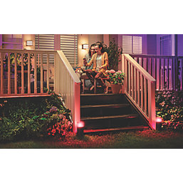 Philips Hue Calla 252mm Outdoor LED White & Colour Ambiance Smart Pedestal Light Chrome 8W 600lm