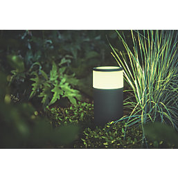 Philips Hue Calla 252mm Outdoor LED White & Colour Ambiance Smart Pedestal Light Chrome 8W 600lm