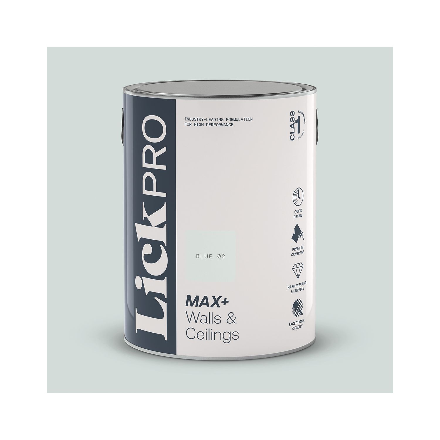 LickPro Max+ 5Ltr Blue 02 Eggshell Emulsion Paint (641JY)